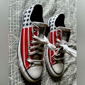 Converse American flag shoes